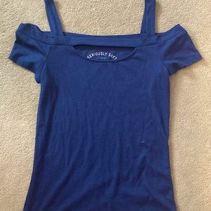 Blue Aeropostale Off the Shoulder Tank Top